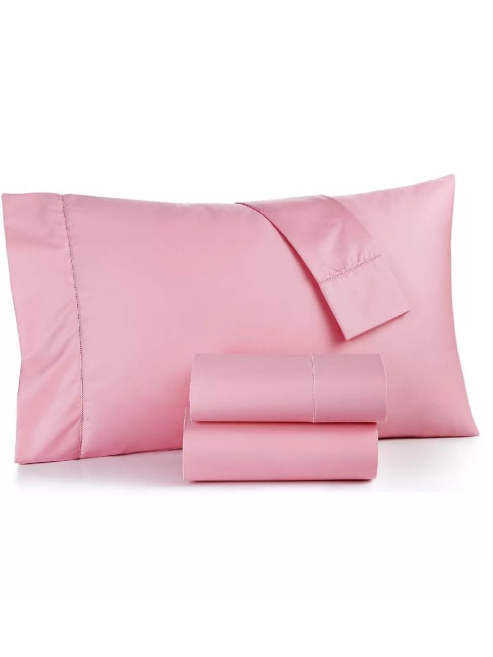 new CHERRY BLOSSOM PINK Charter Club Solid 550 TC 100% Cotton QUEEN Sheet Set